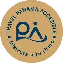 Sello logo Travel Panamá Accesible, claim