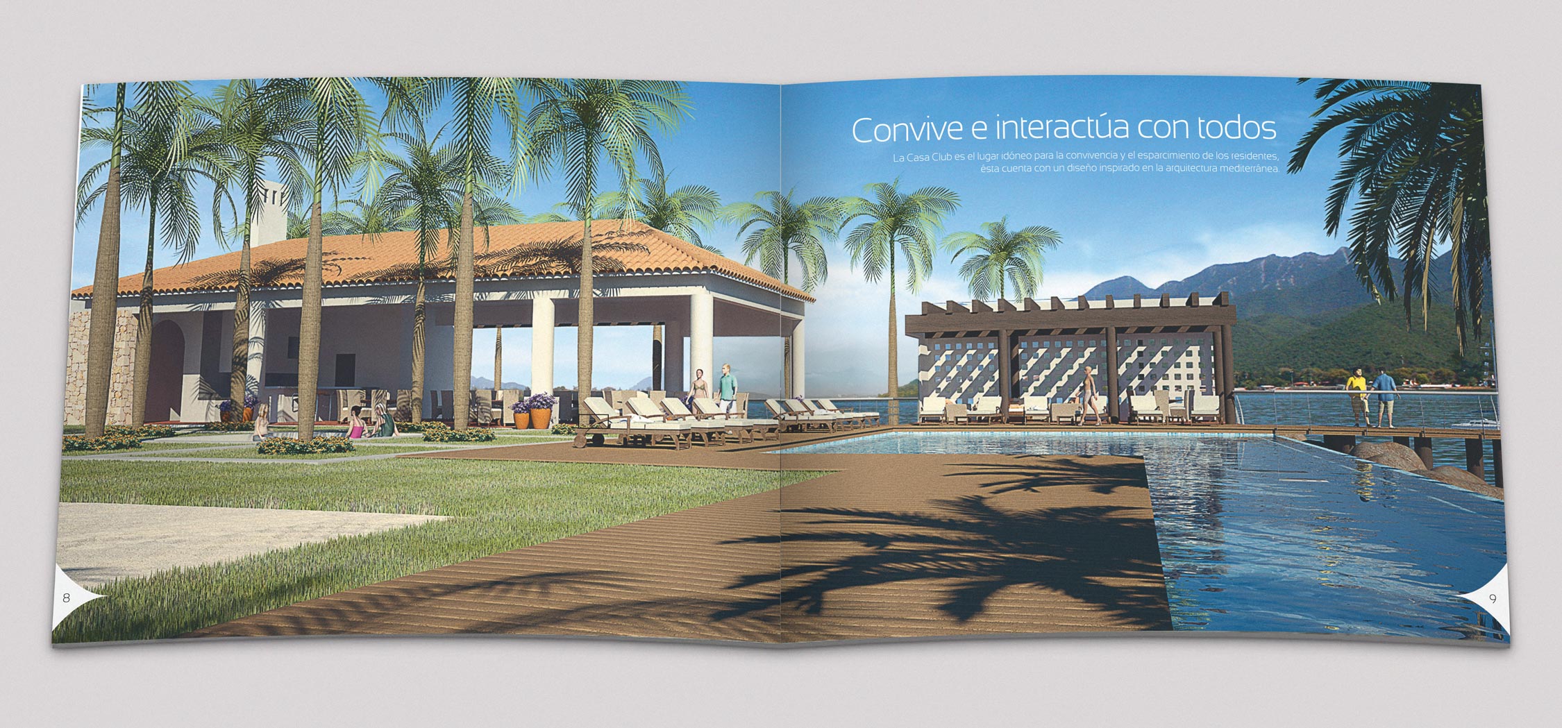 Interior de brochure desarrollo Casa de Palmas