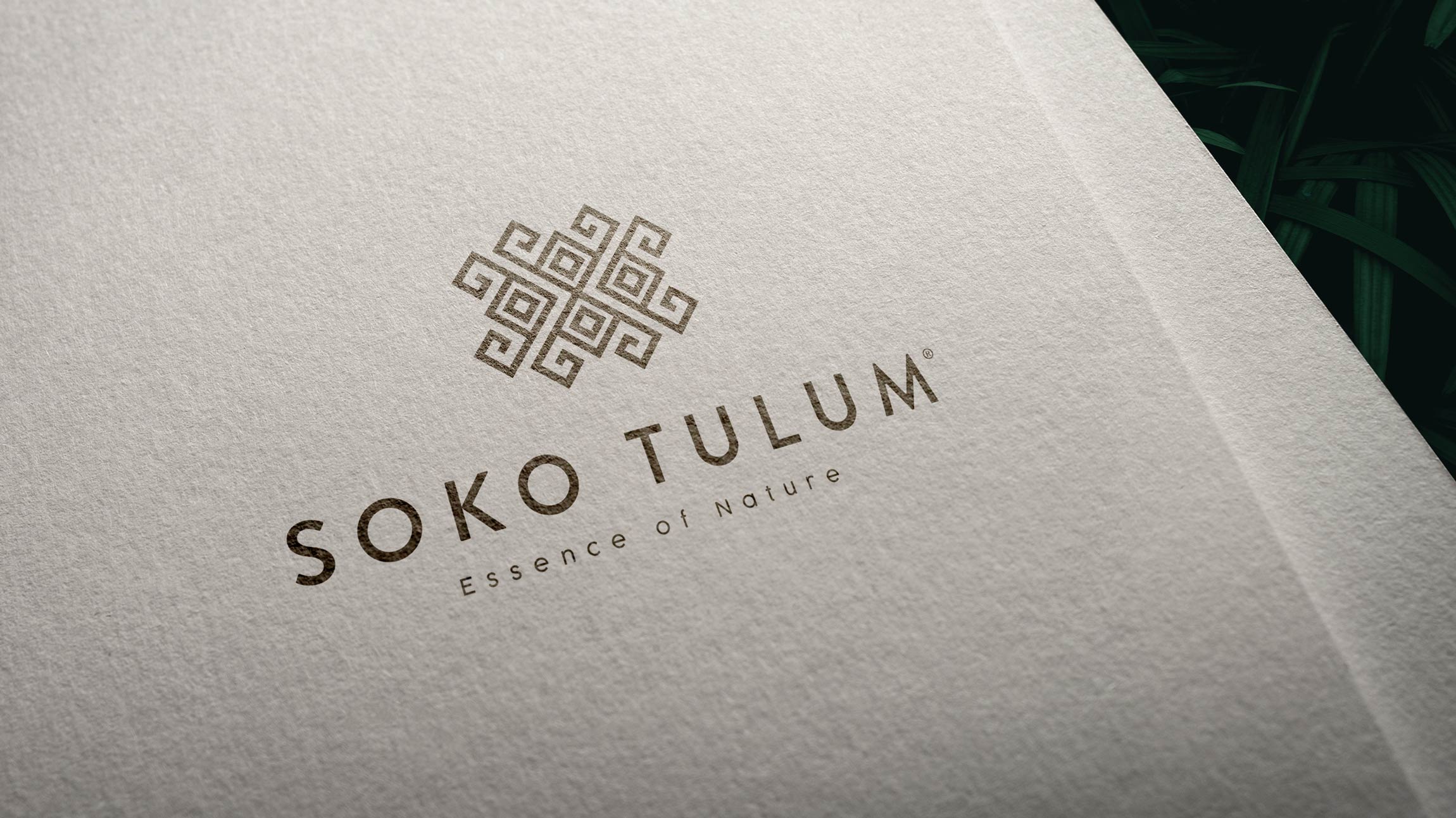 Mockup logo Soko Tulum / Essence of Nature