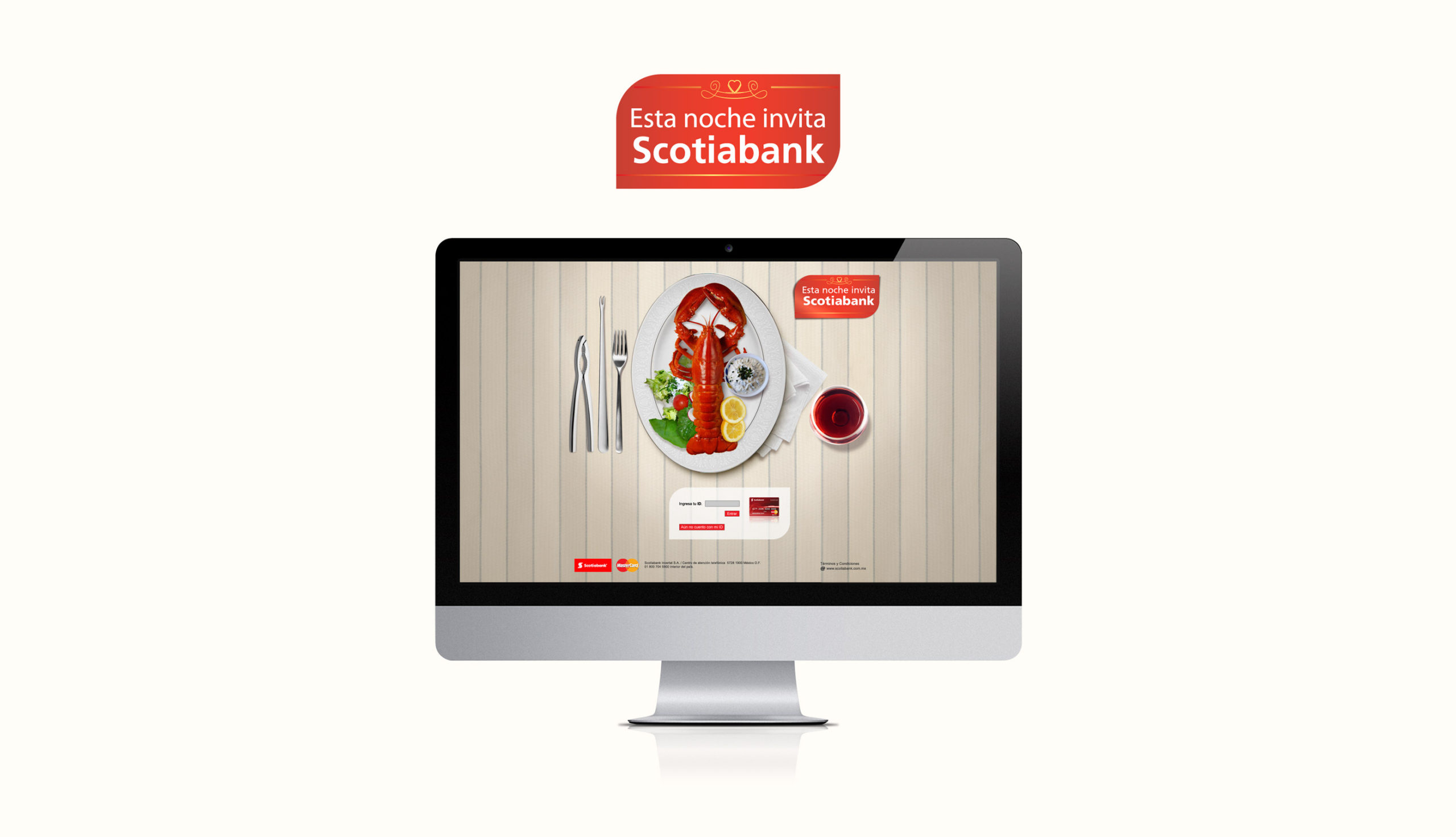 Mockup landing page promo digital / Esta noche invita Scotiabank
